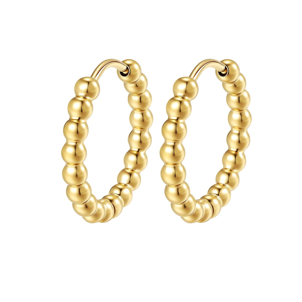 Beaded Hoop Earrings Waterproof