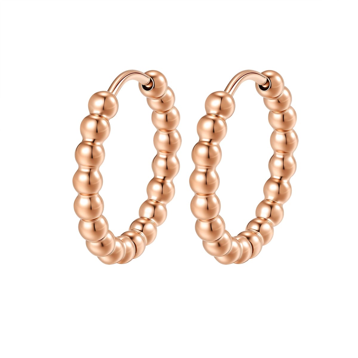 Beaded Hoop Earrings Waterproof