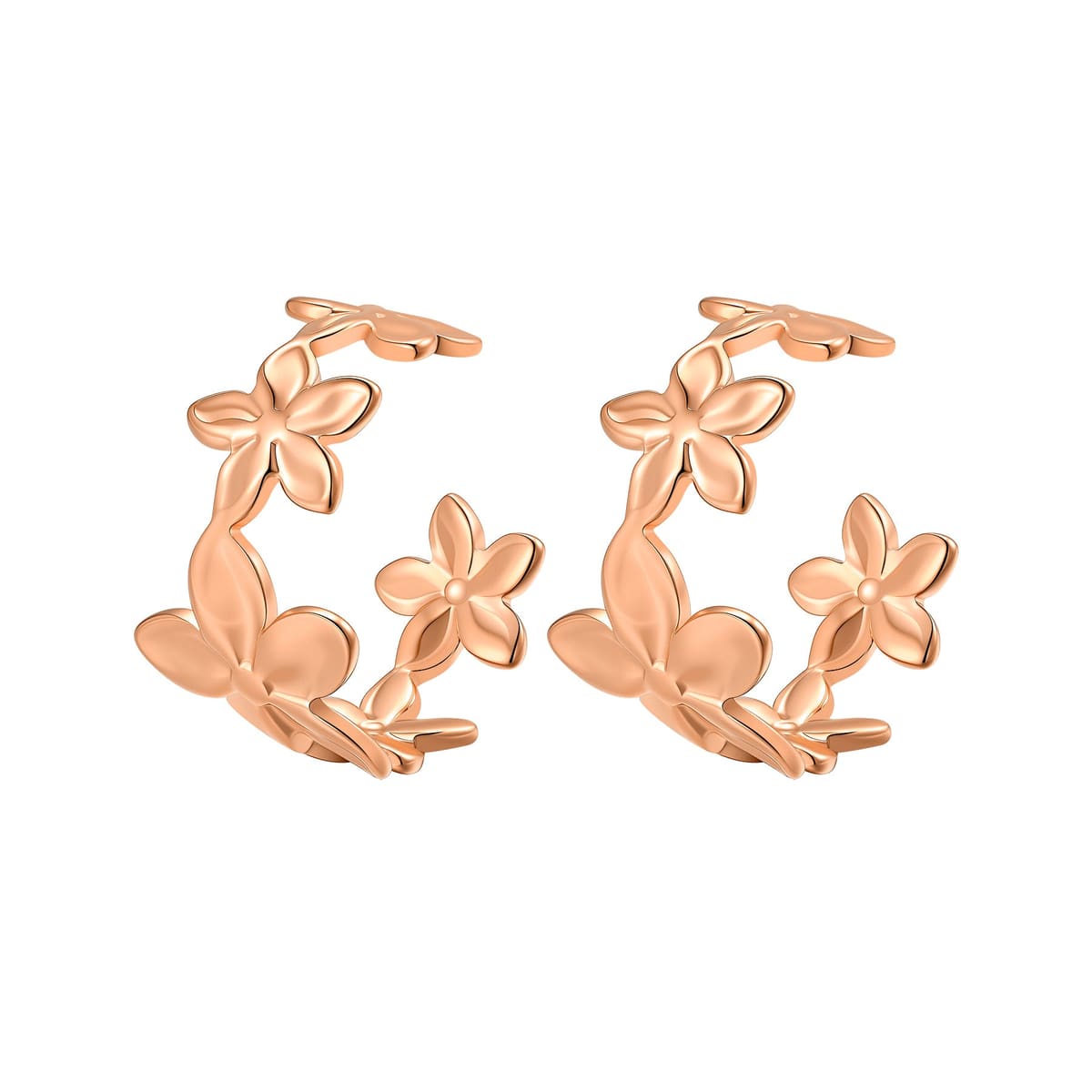 Bloom Flower Hoop Earrings Waterproof