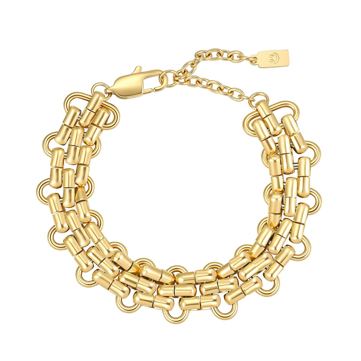 Bold Interlocking Chain Bracelet Waterproof