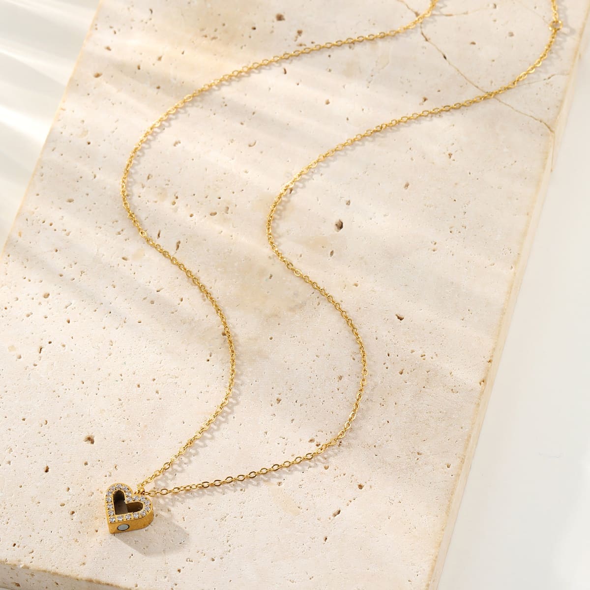 Bond Heart Crystal Necklace Waterproof