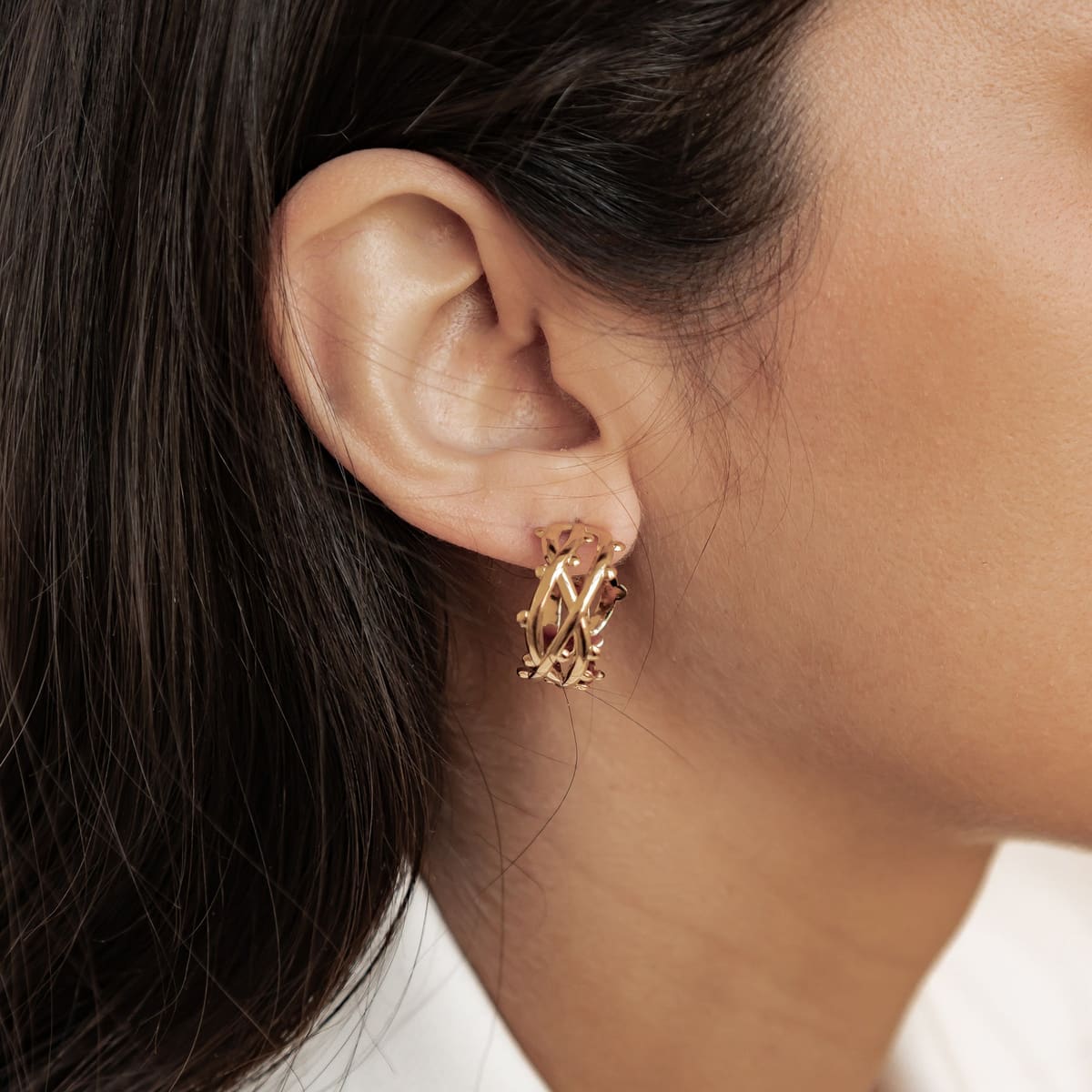Bubble Twist Hoop Earrings Waterproof