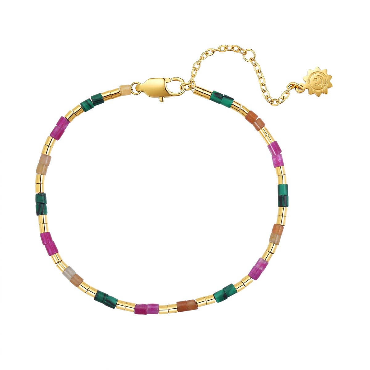 Candy Color Tube Bead Bracelet Waterproof