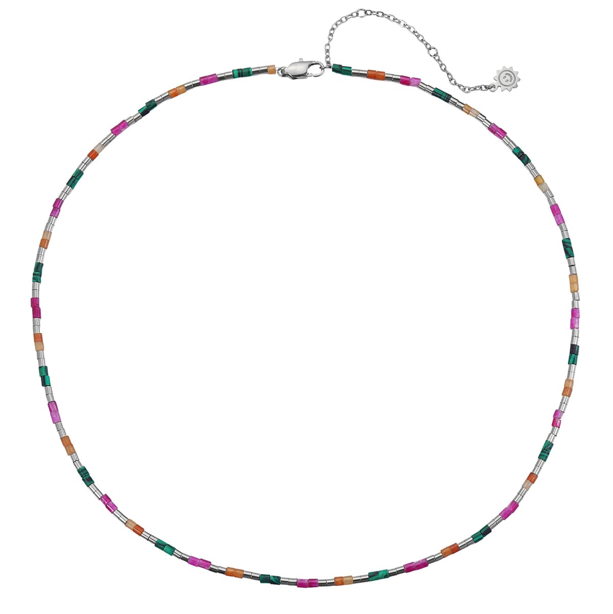Candy Color Tube Bead Necklace Waterproof