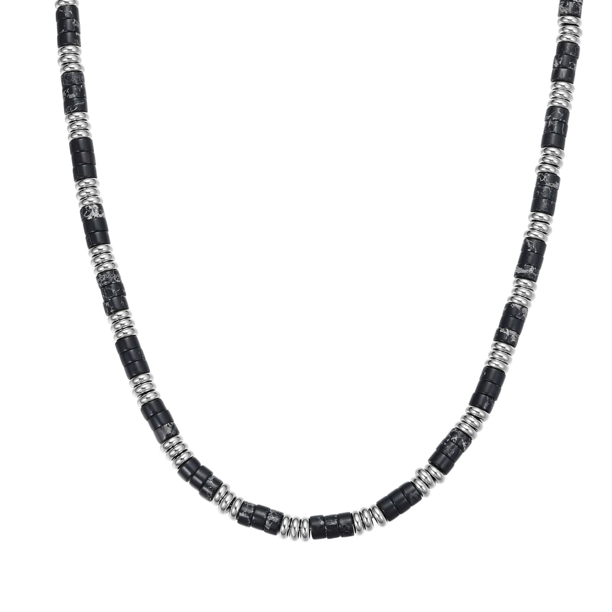 Chunky Black Bead Necklace Waterproof