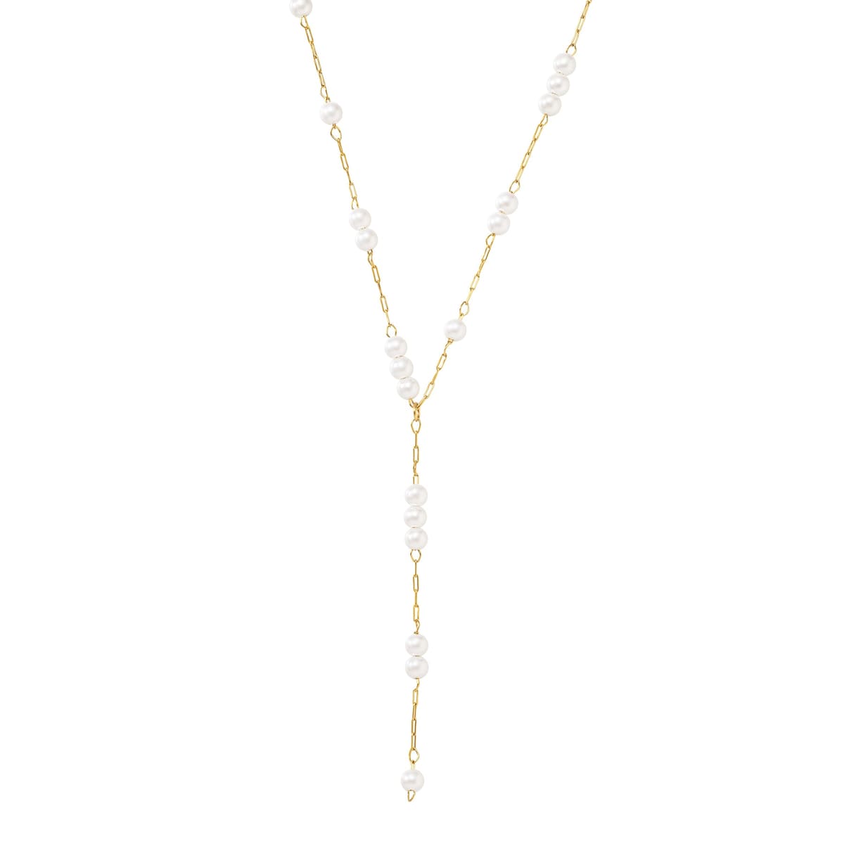 Cluster Pearl Y Chain Necklace Waterproof