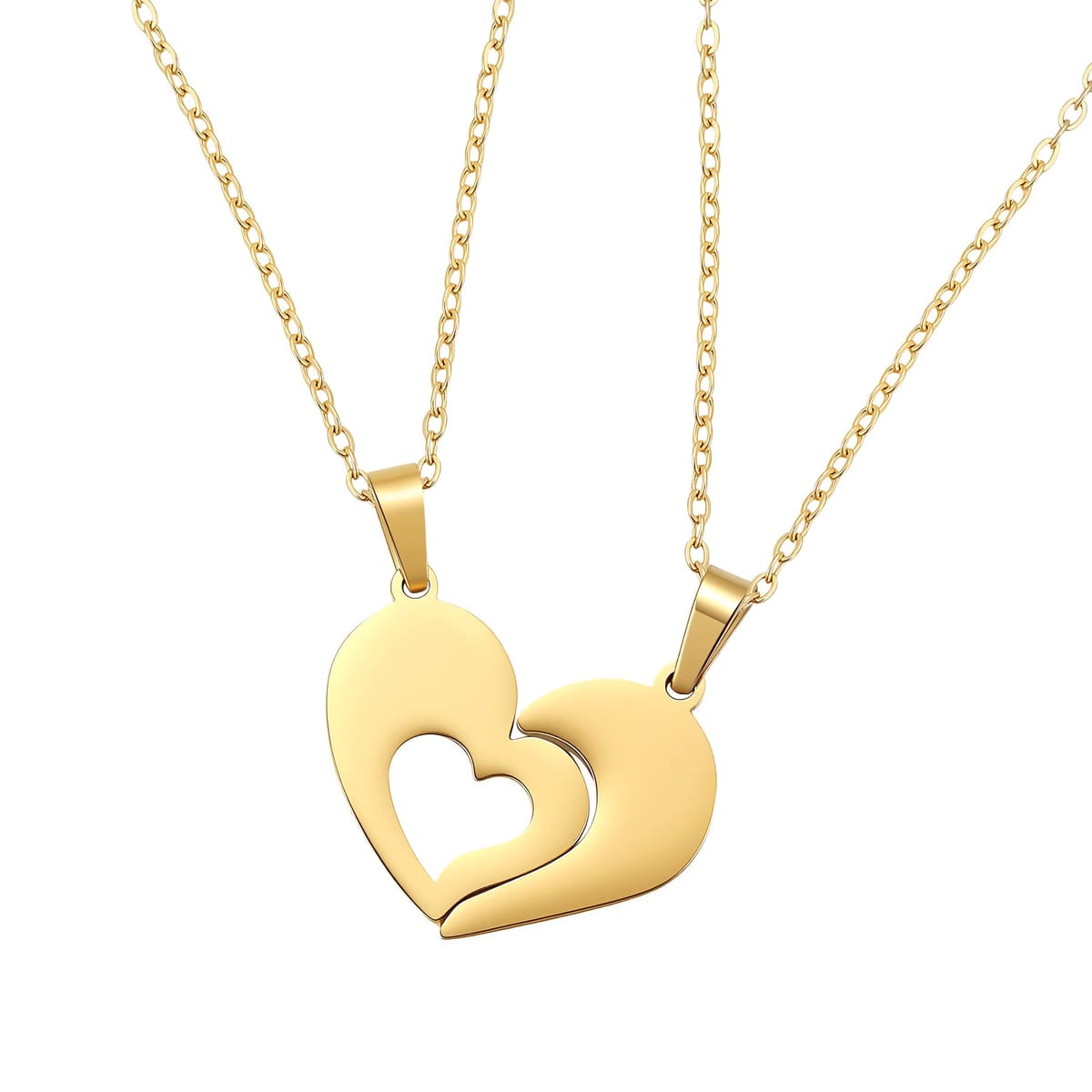 Connected Family Heart Necklace Set Waterproof