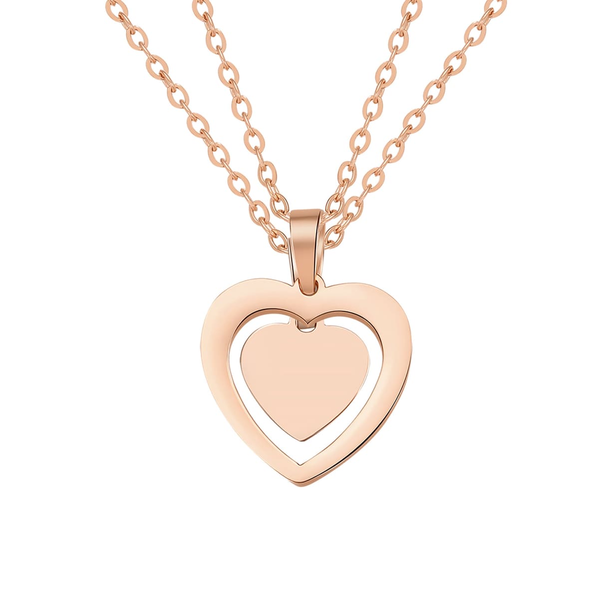 Connected Mother and Daughter Heart Necklace Waterproof