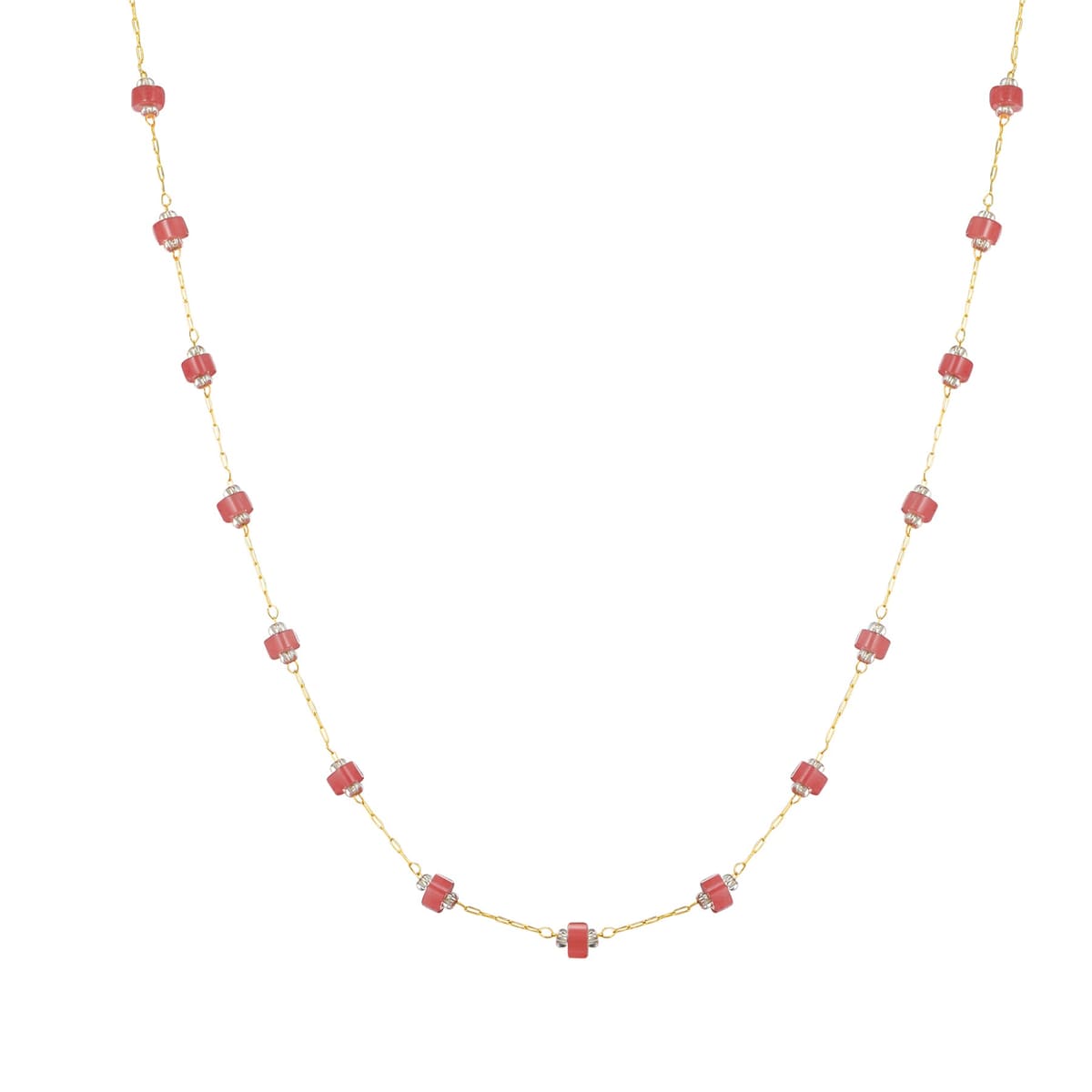 Coral Bead Necklace Waterproof