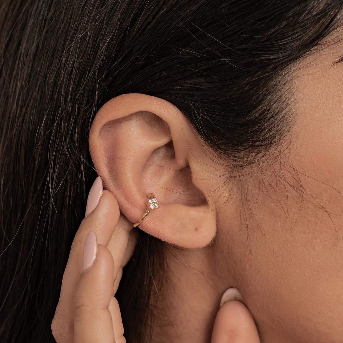 Daisy Ear Cuff Sterling Silver