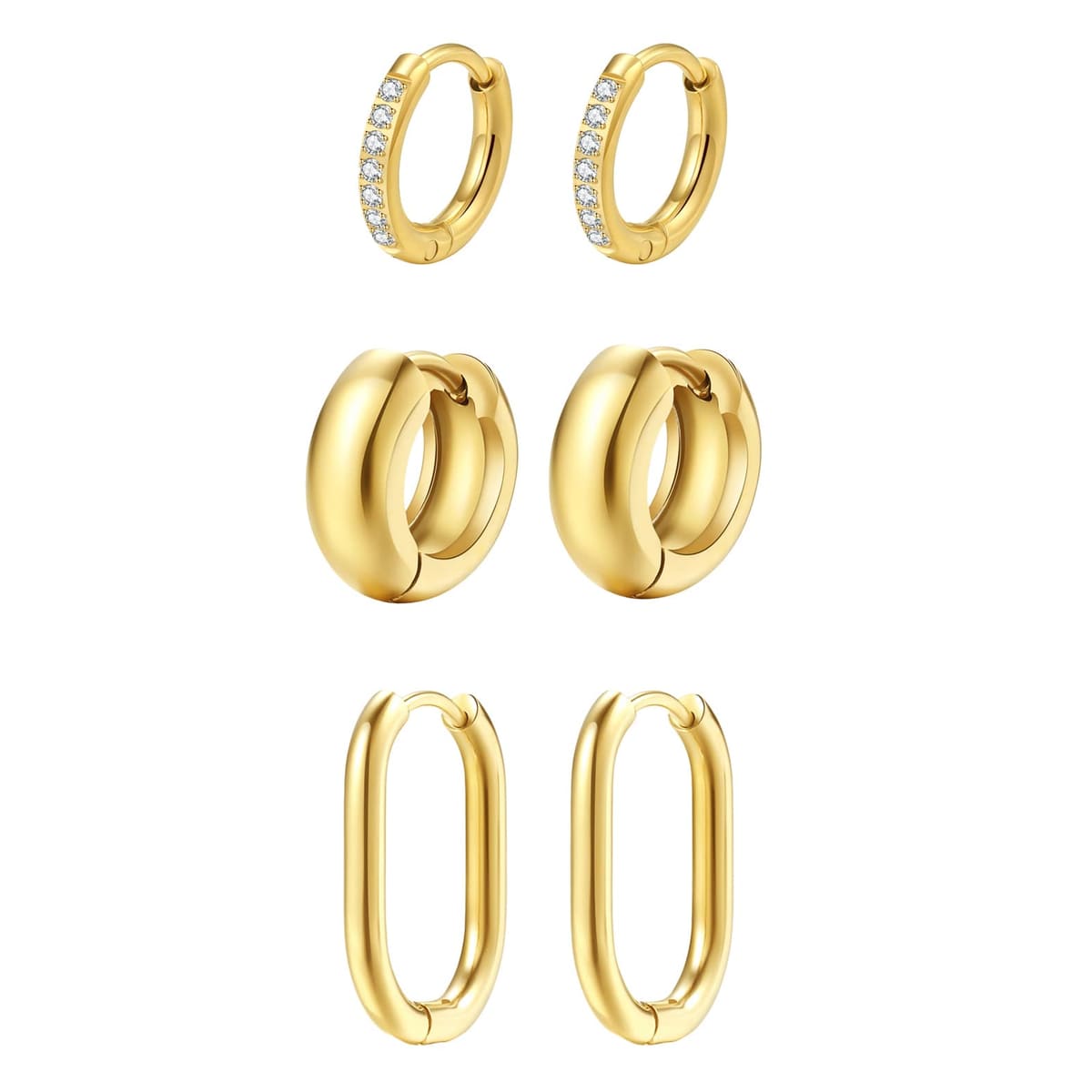 Essential Waterproof Earring Set - Gold