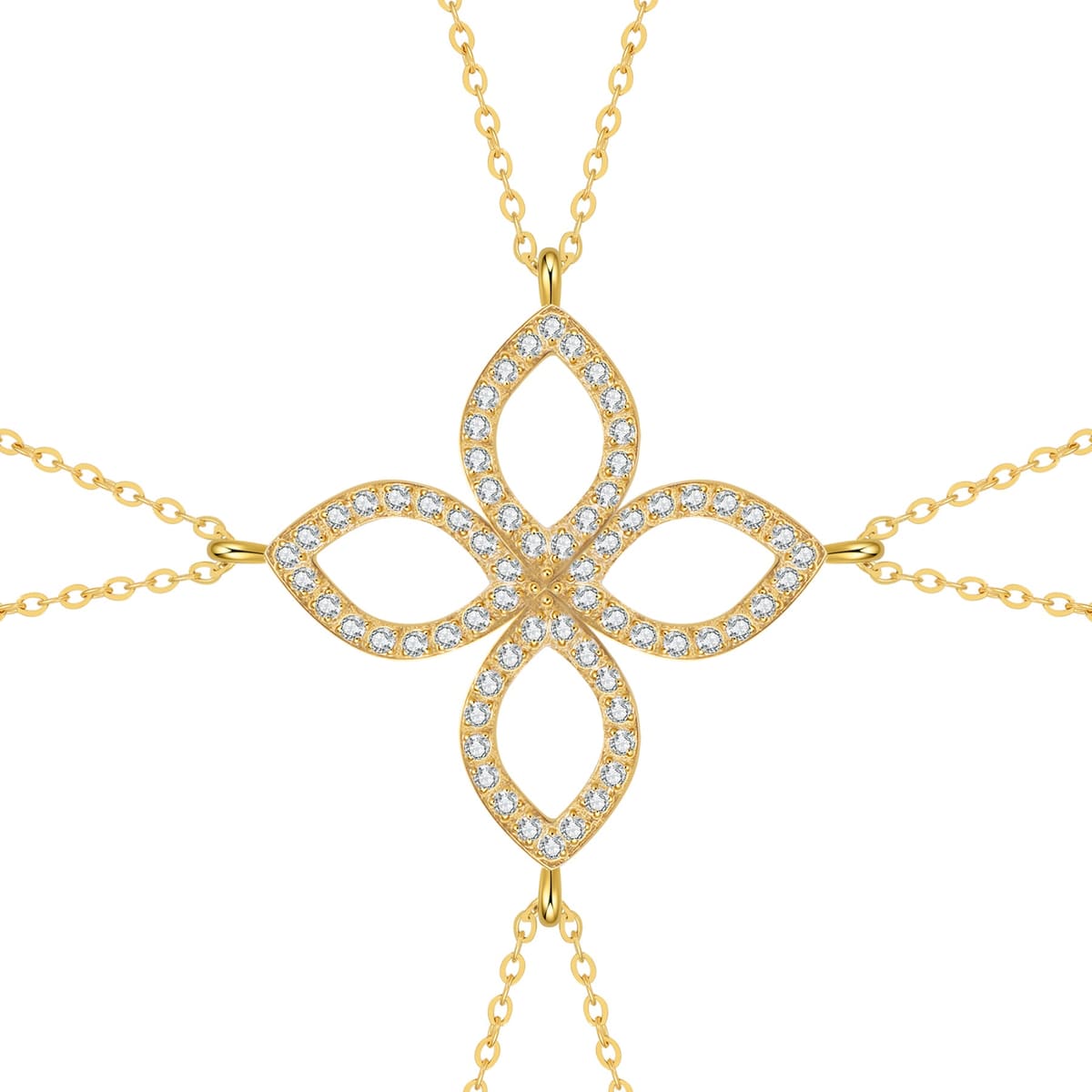 Friendship Souls Four Crystal Necklace Set Waterproof