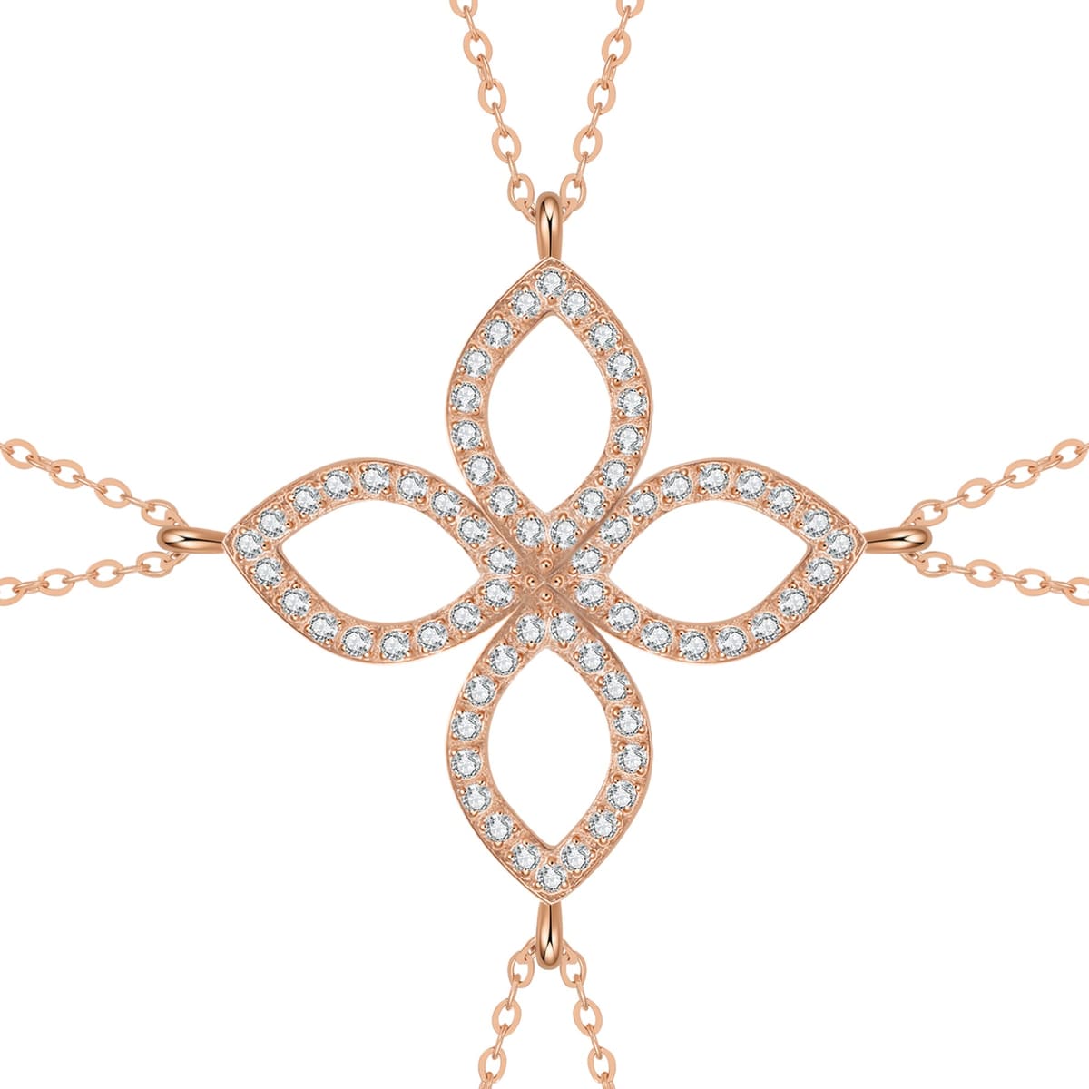 Friendship Souls Four Crystal Necklace Set Waterproof