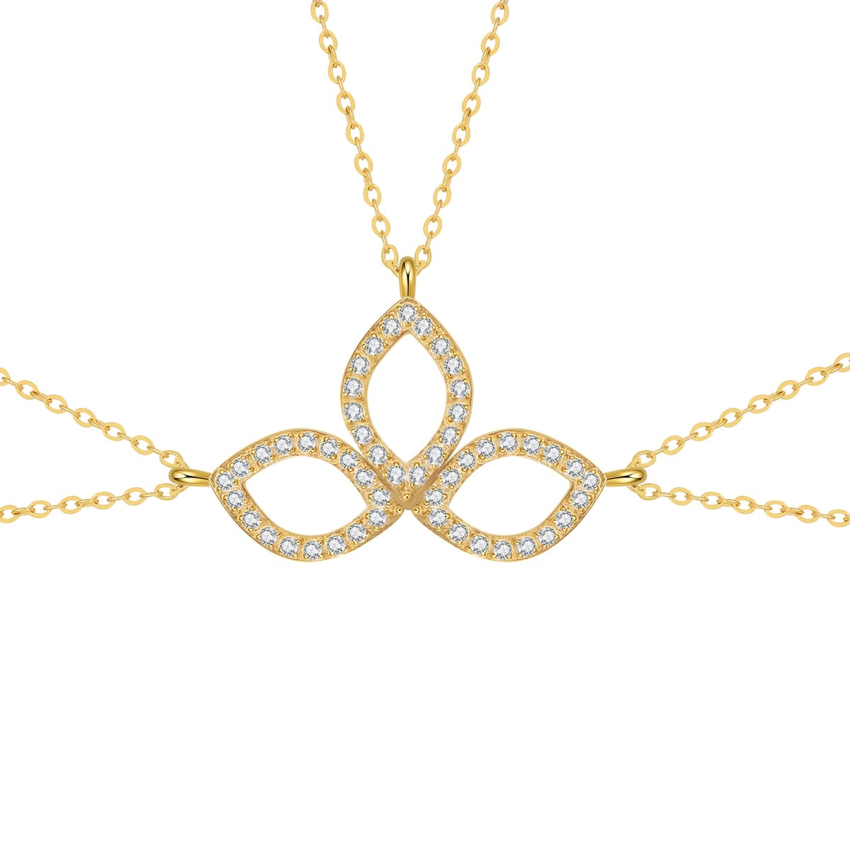 Friendship Souls Three Crystal Necklace Set Waterproof
