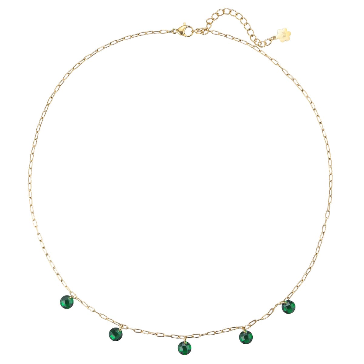 Green Stone Necklace Waterproof