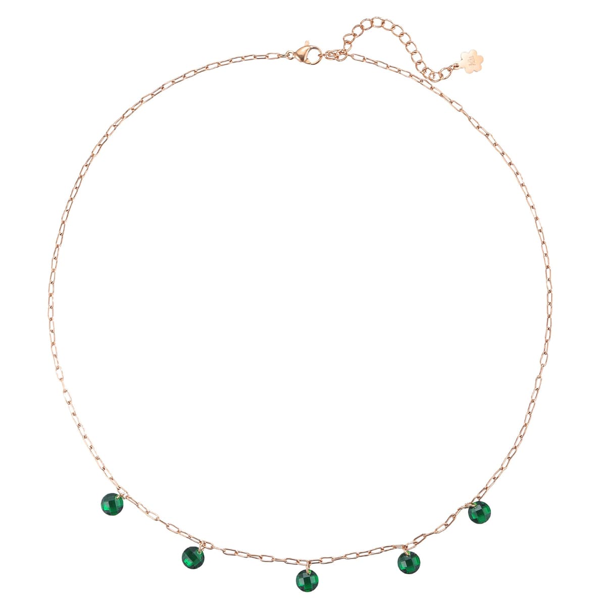 Green Stone Necklace Waterproof