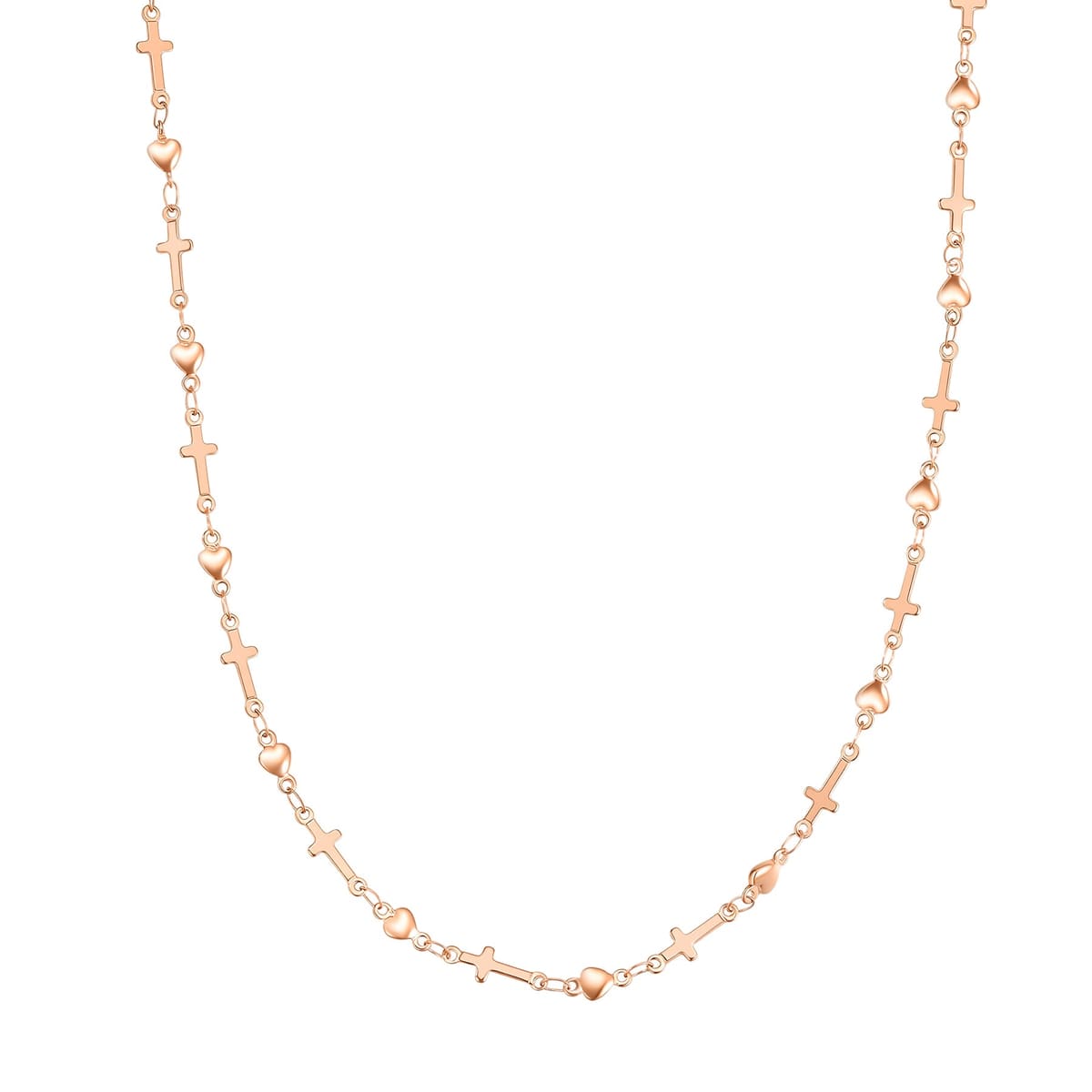 Heart & Cross Chain Necklace Waterproof