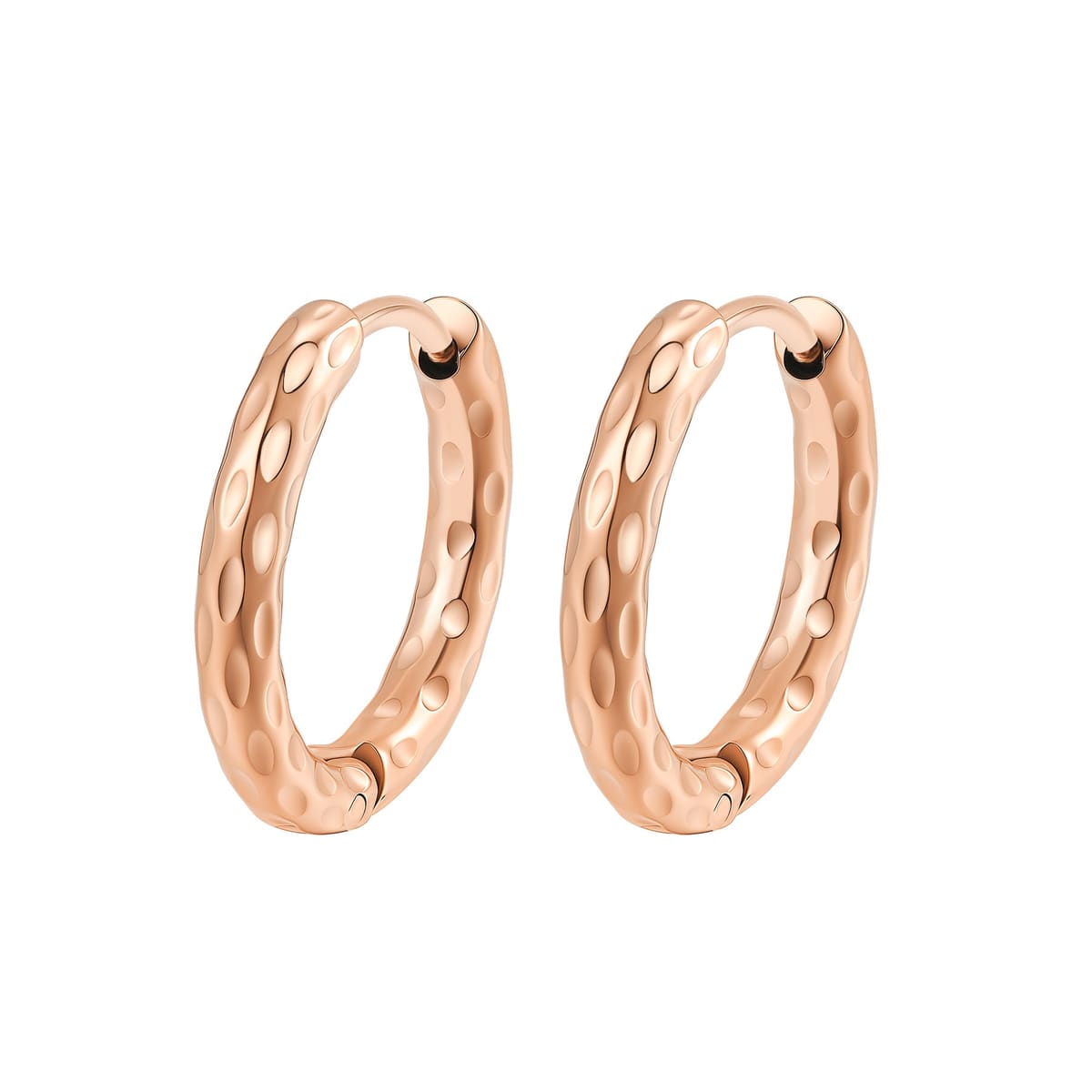 Molten Texture Hoop Earrings Waterproof