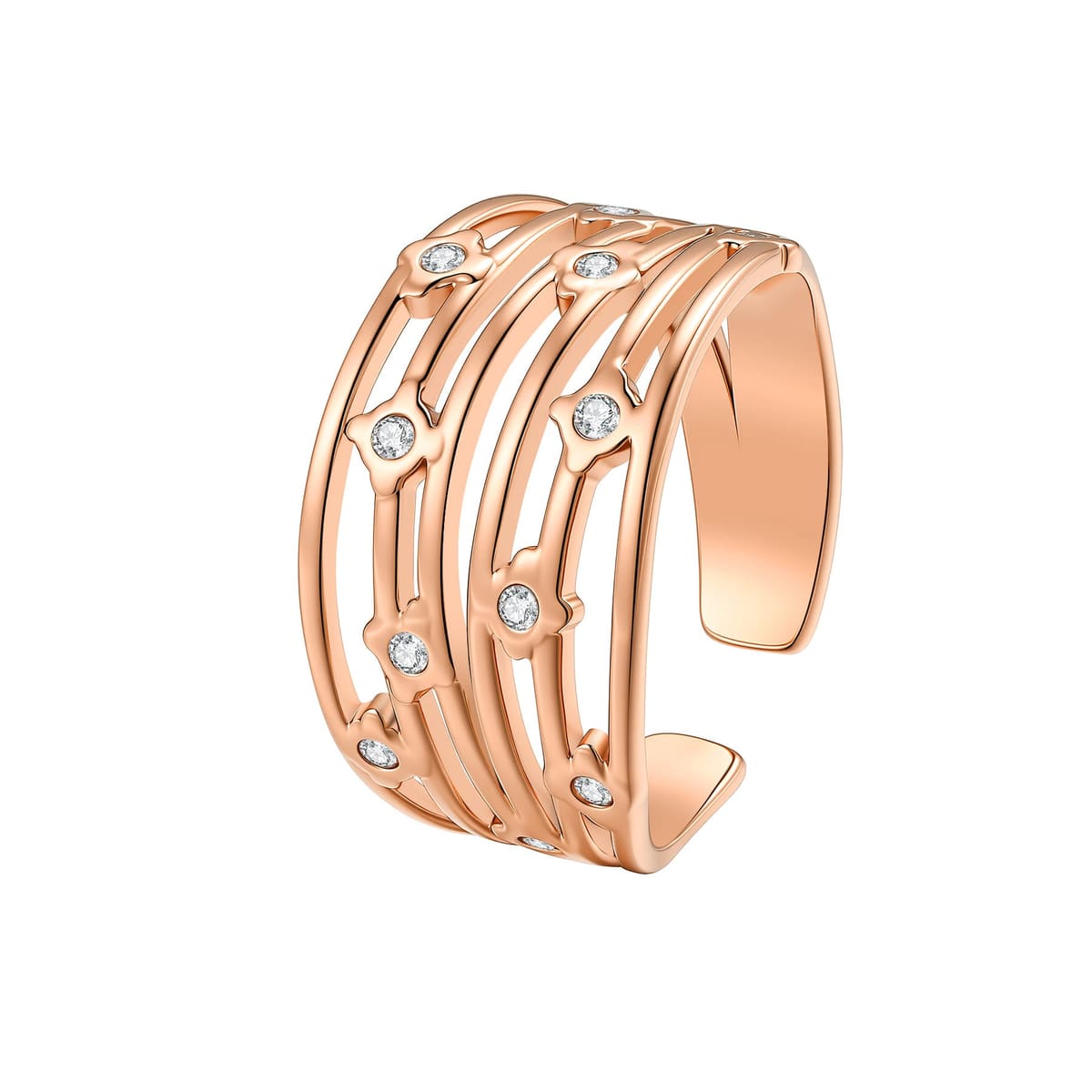Multi Band Crystal Open Ring Waterproof