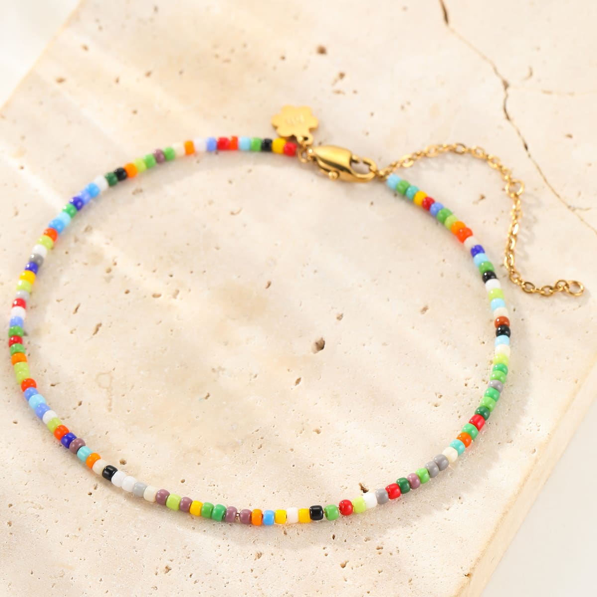 Multicolor Bead Anklet Waterproof