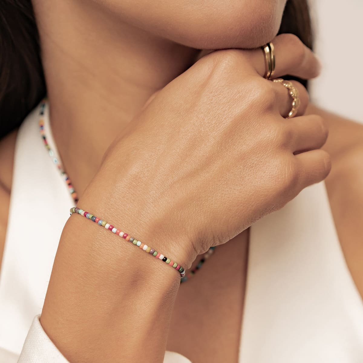 Multicolor Bead Bracelet Waterproof