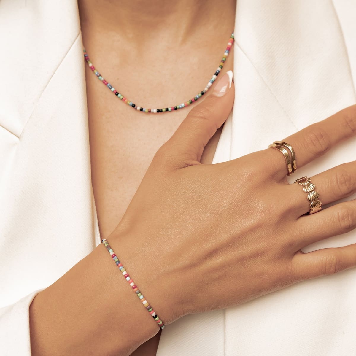 Multicolor Bead Bracelet Waterproof