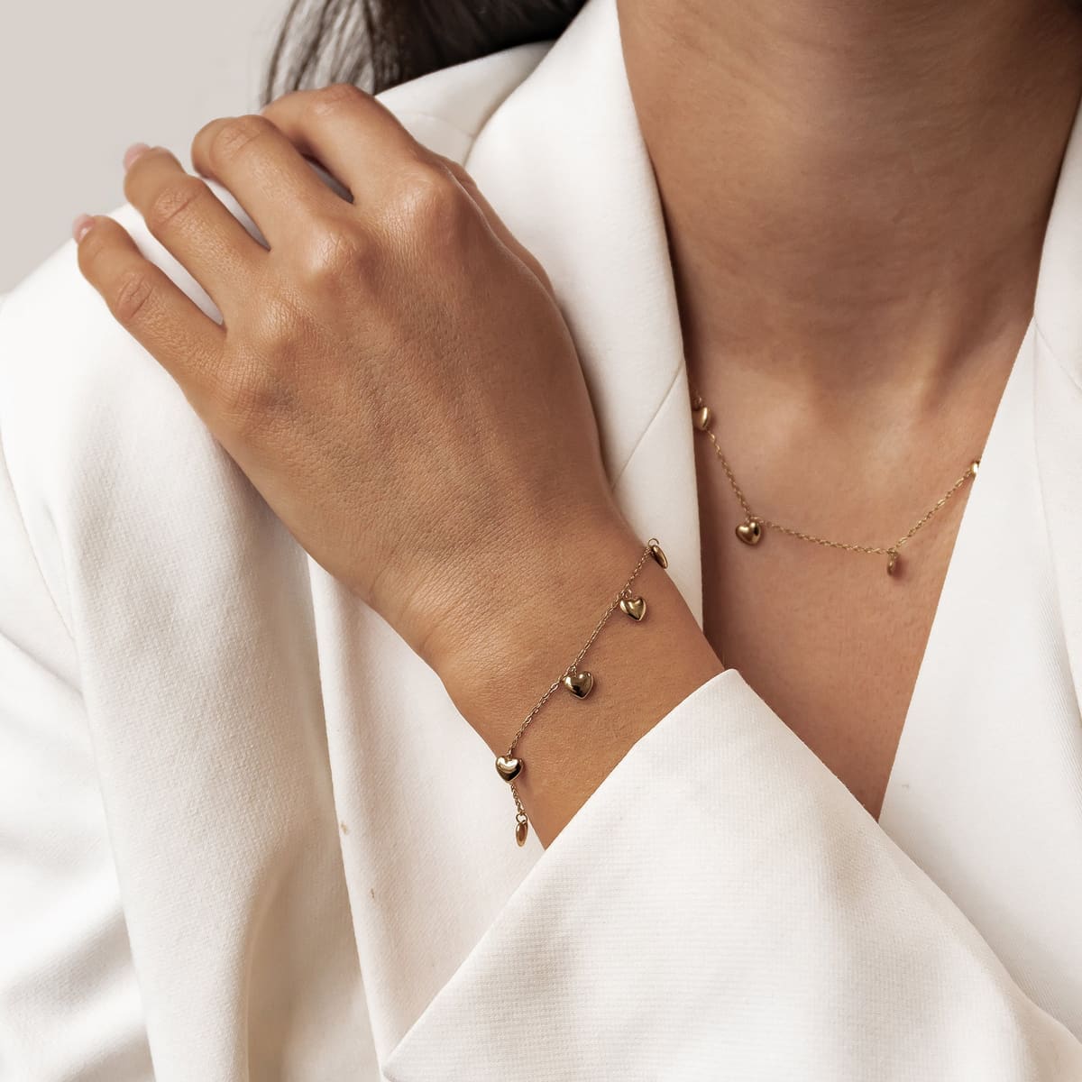 Multiple Chunky Heart Jewelry Set Waterproof