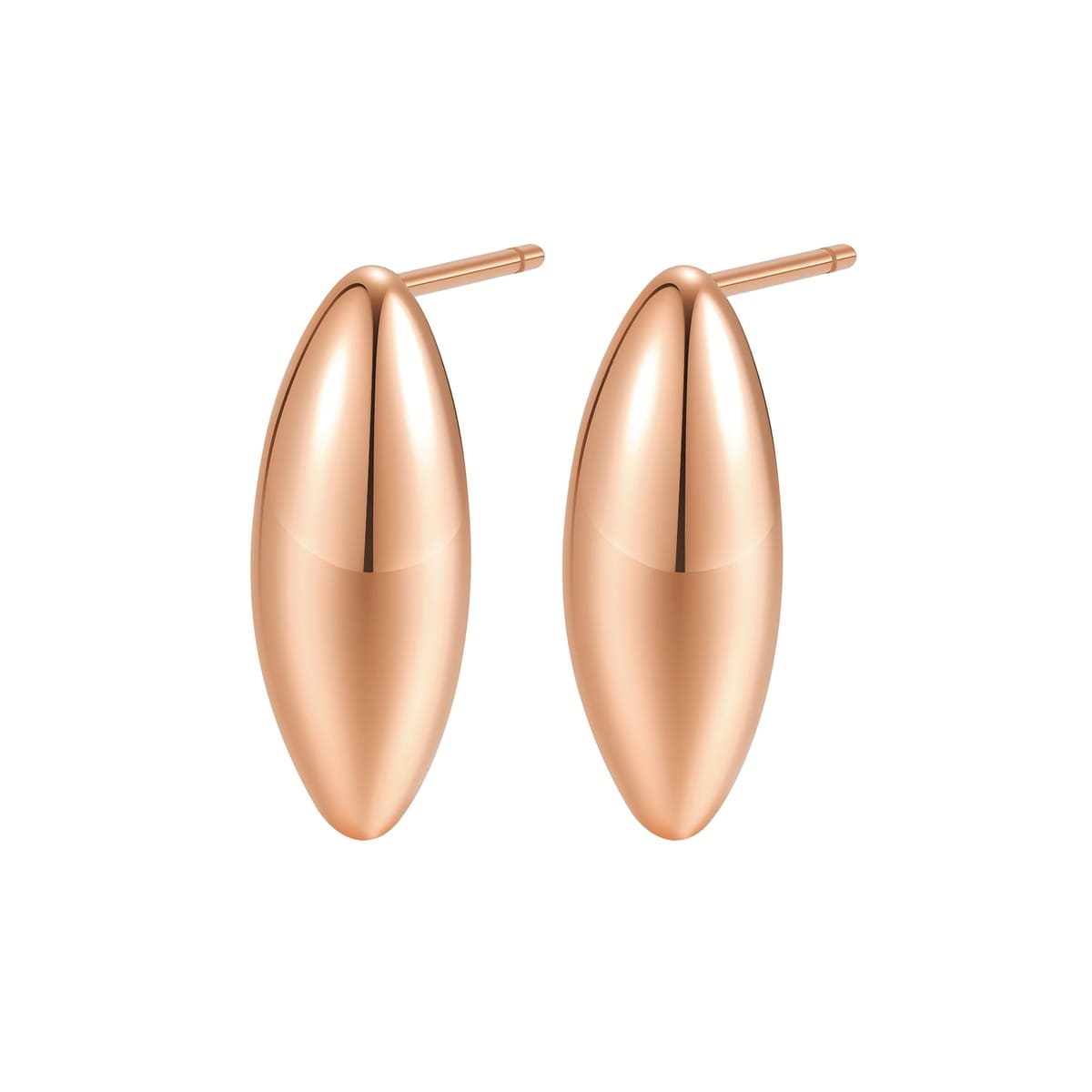 Polished Marquise Stud Earrings Waterproof