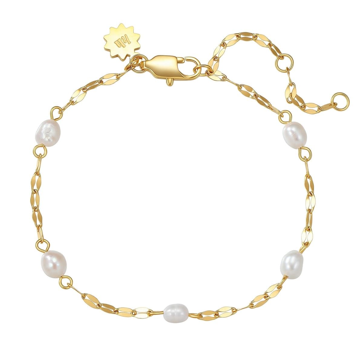 Rolo Chain Pearl Bracelet Waterproof