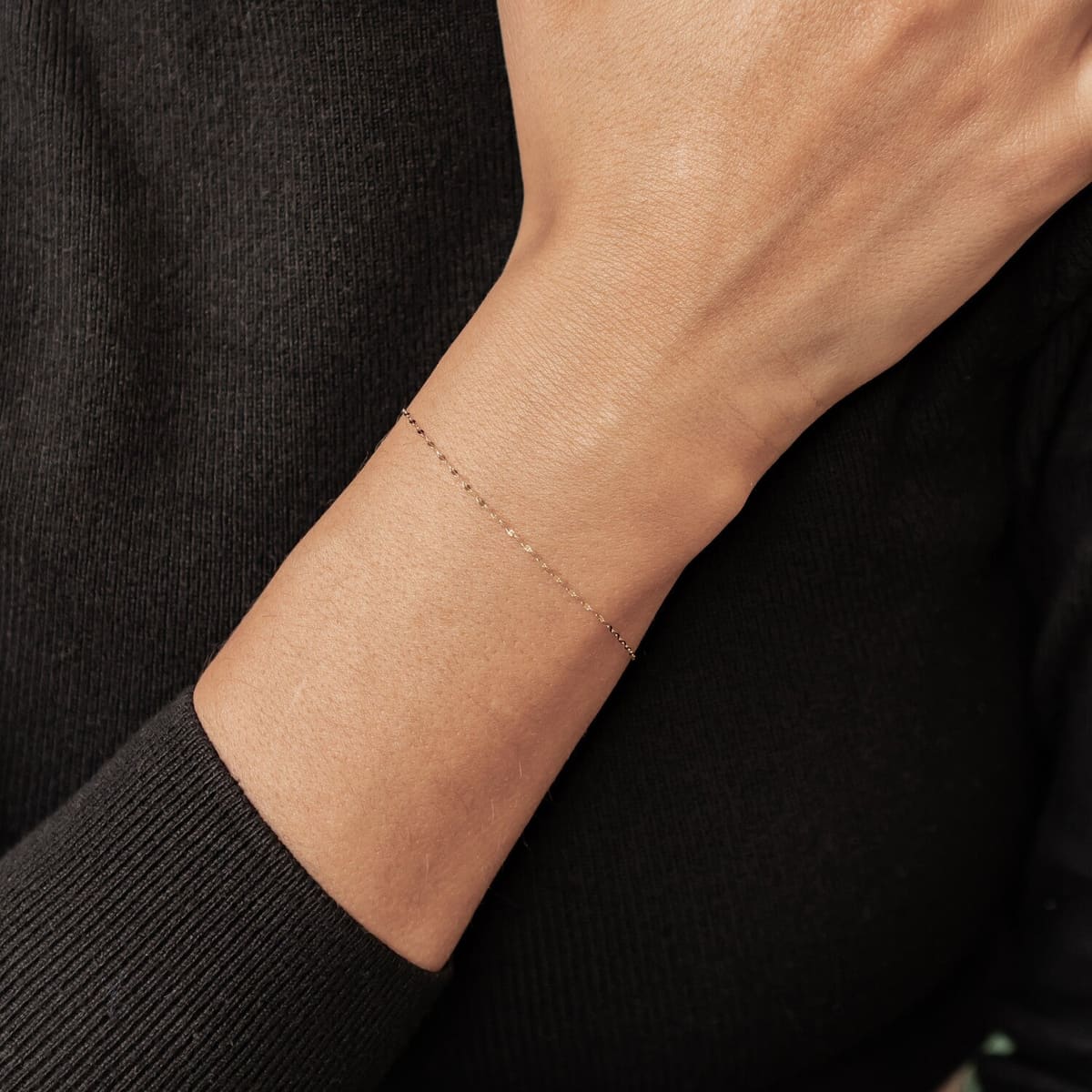 Shimmer Rolo Bracelet 14K Gold
