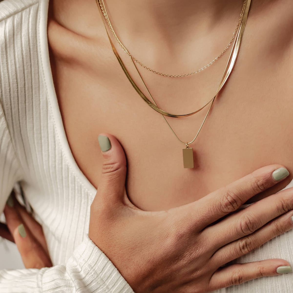 Snake Multi-Chain Necklace Set