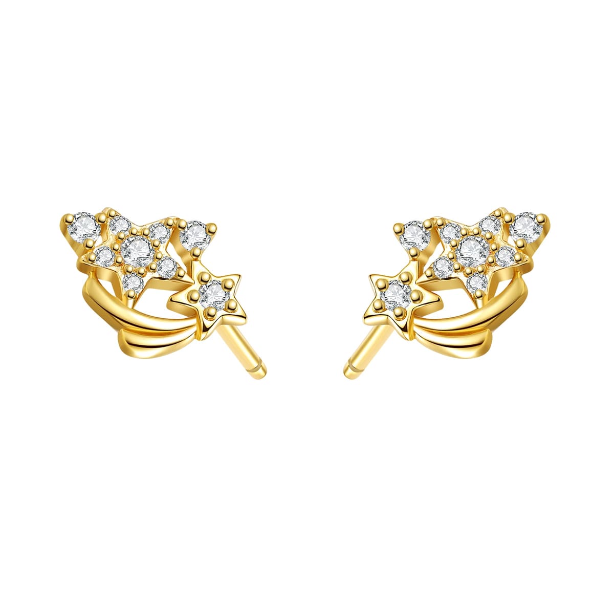 Star Cluster Stud Earrings Sterling Silver