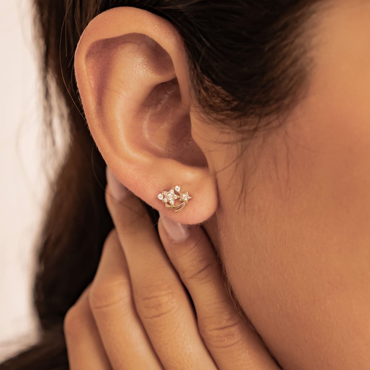 Star Cluster Stud Earrings Sterling Silver