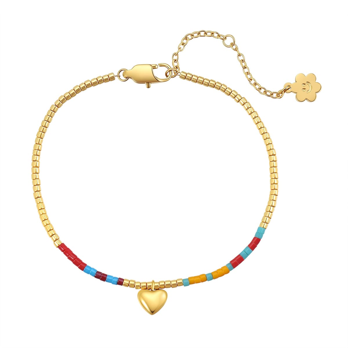 Summer Bead Heart Bracelet Waterproof