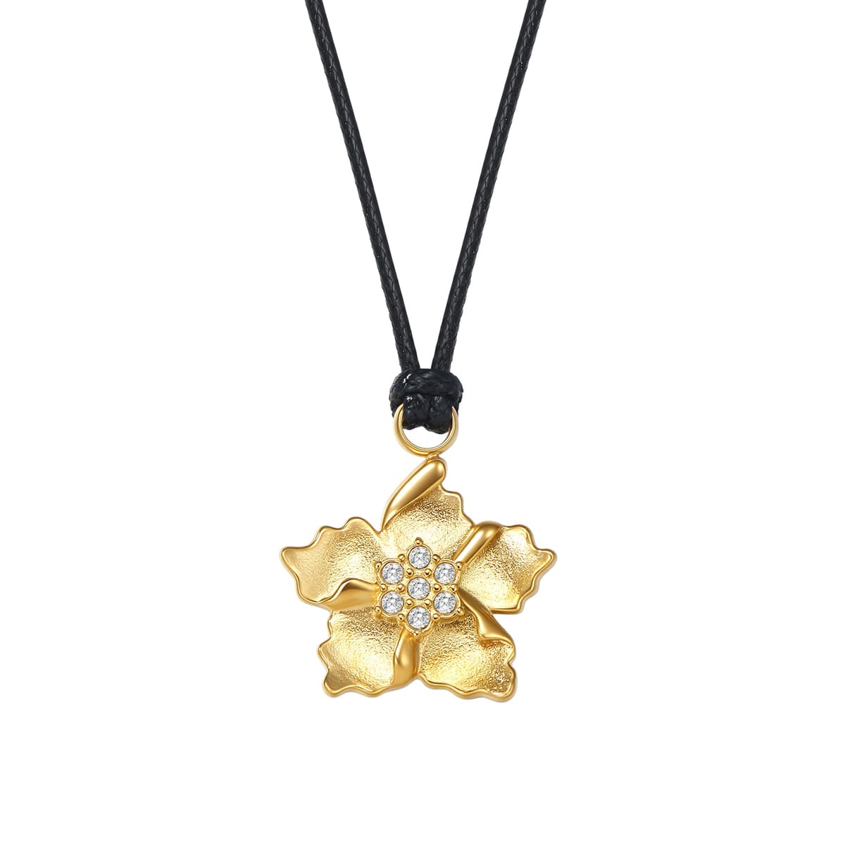 Sunburst Flower Charm Necklace Waterproof