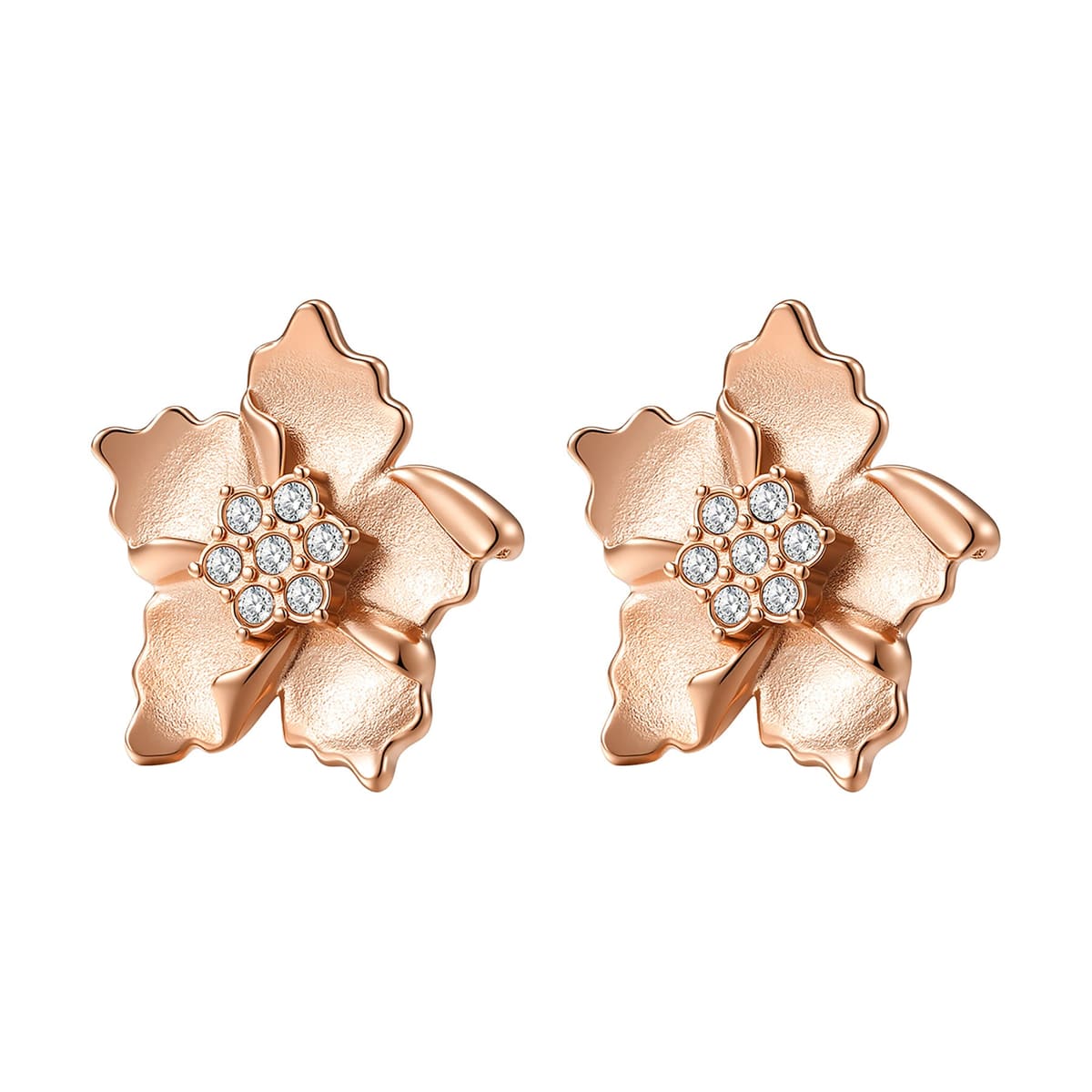 Sunburst Flower Stud Earrings Waterproof