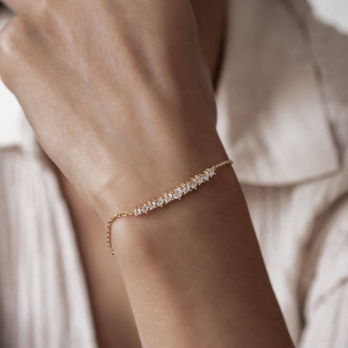 Tennis Glow Bracelet Sterling Silver