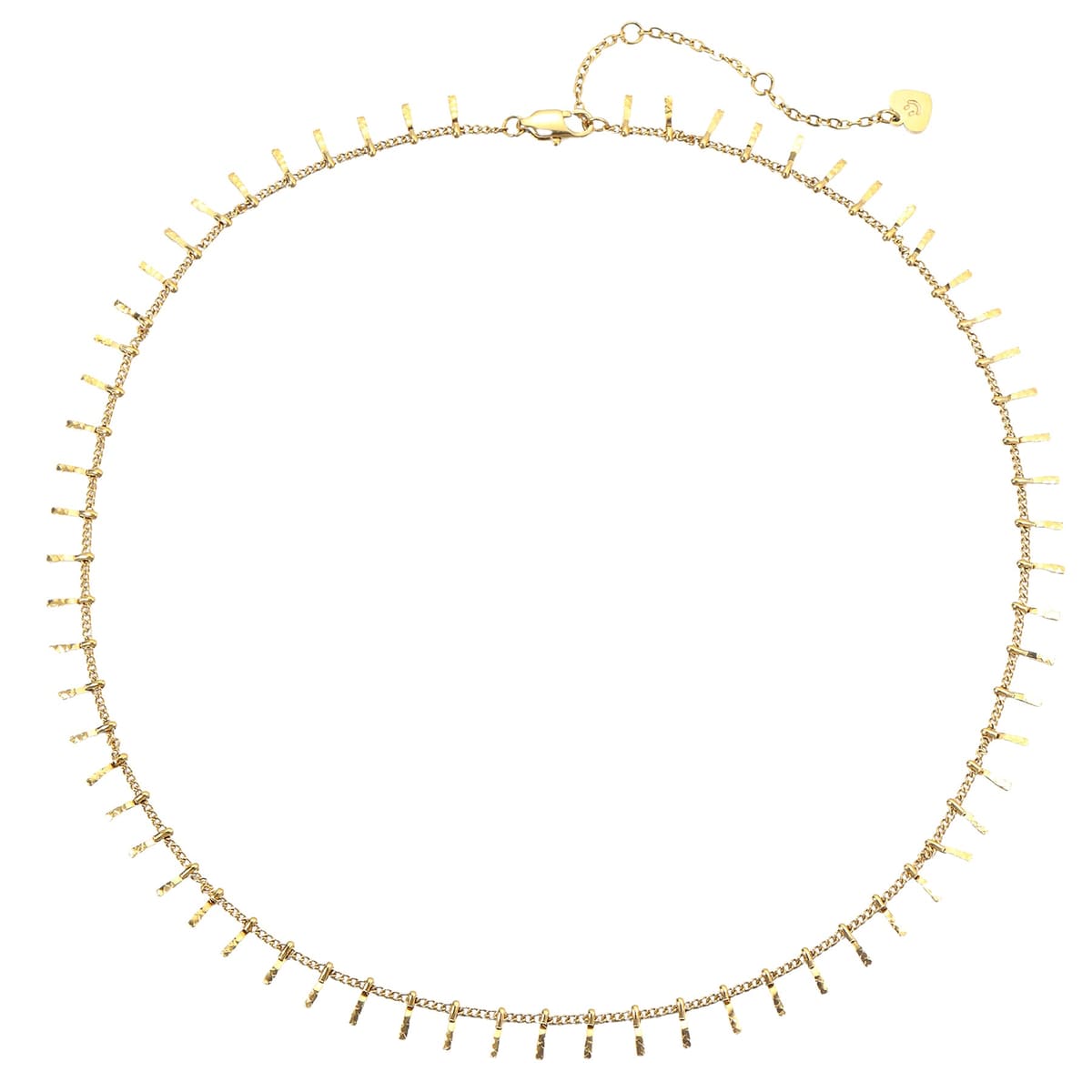 Textured Bar Drop Necklace Waterproof