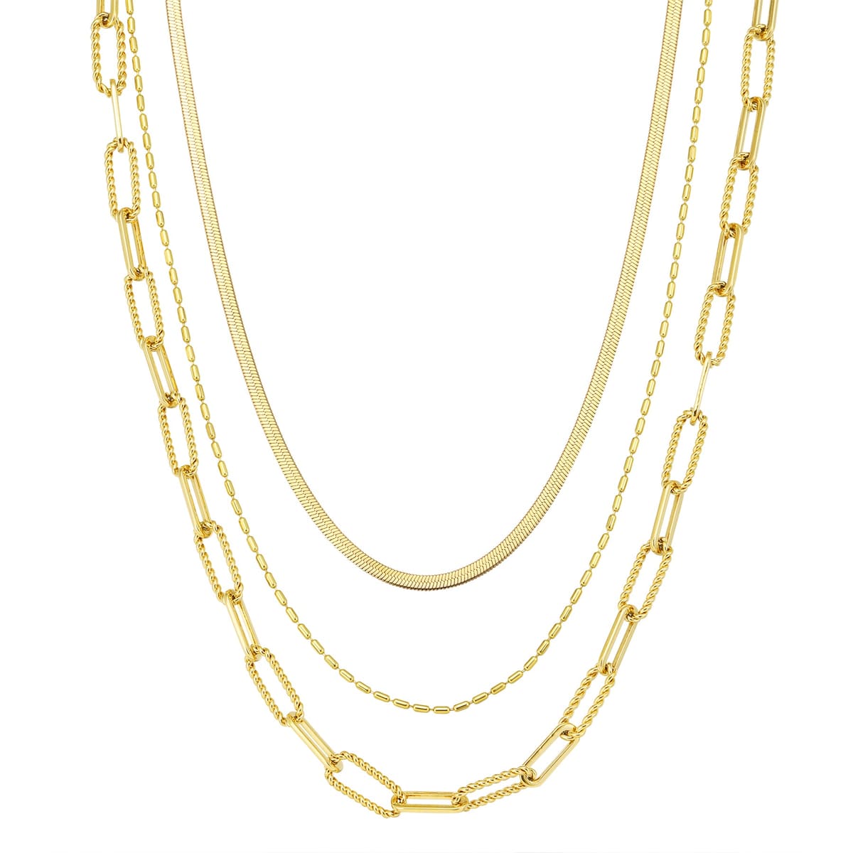 Timeless Triple Layer Chain Necklace Waterproof