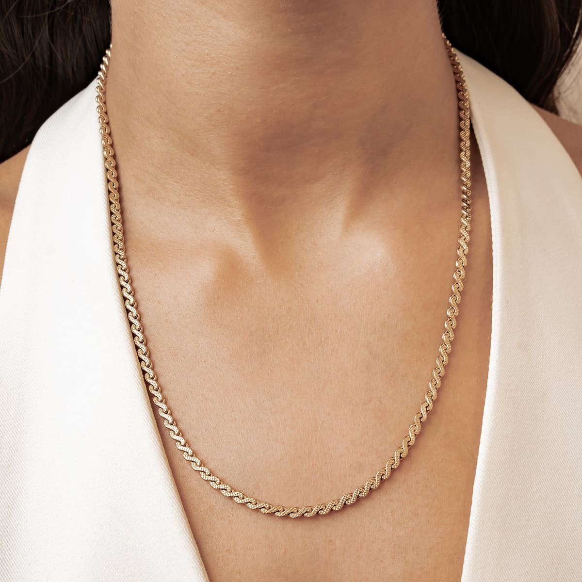 Twist Link Chain Statement Waterproof