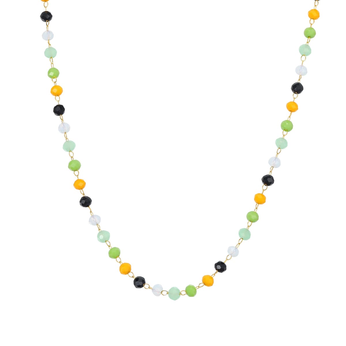 Vibrant Multicolor Bead Necklace Waterproof