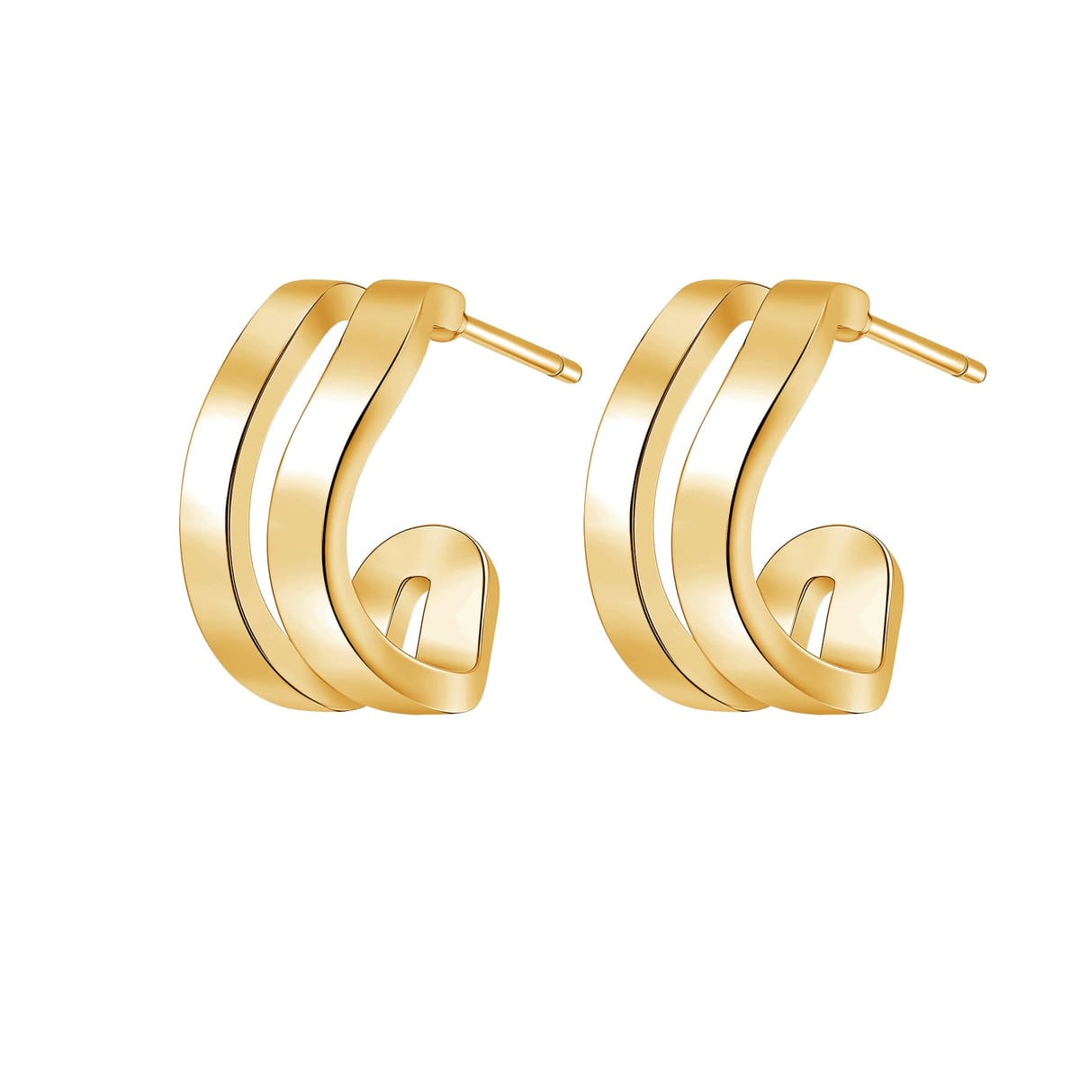 Wave Hoop Earrings Waterproof