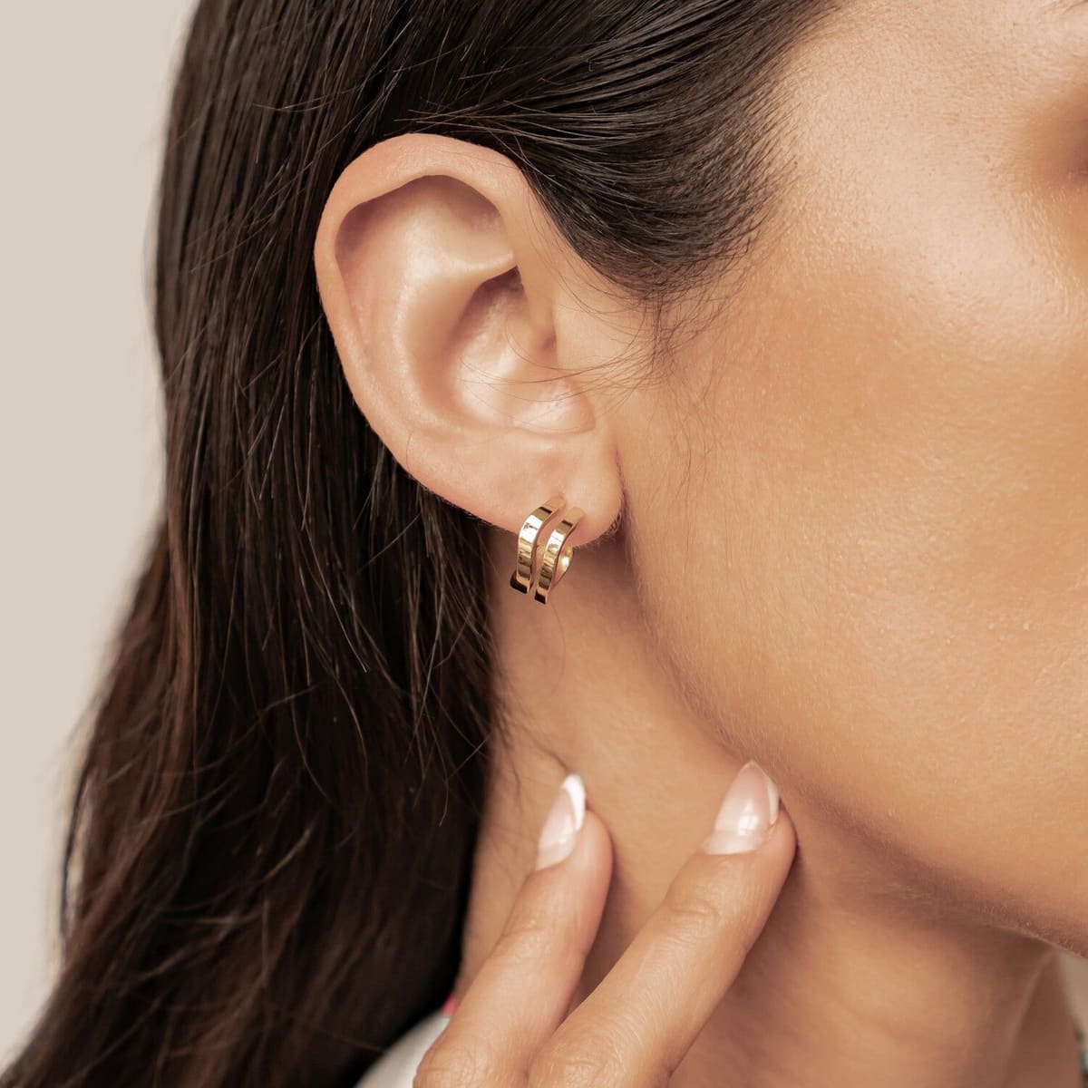 Wave Hoop Earrings Waterproof