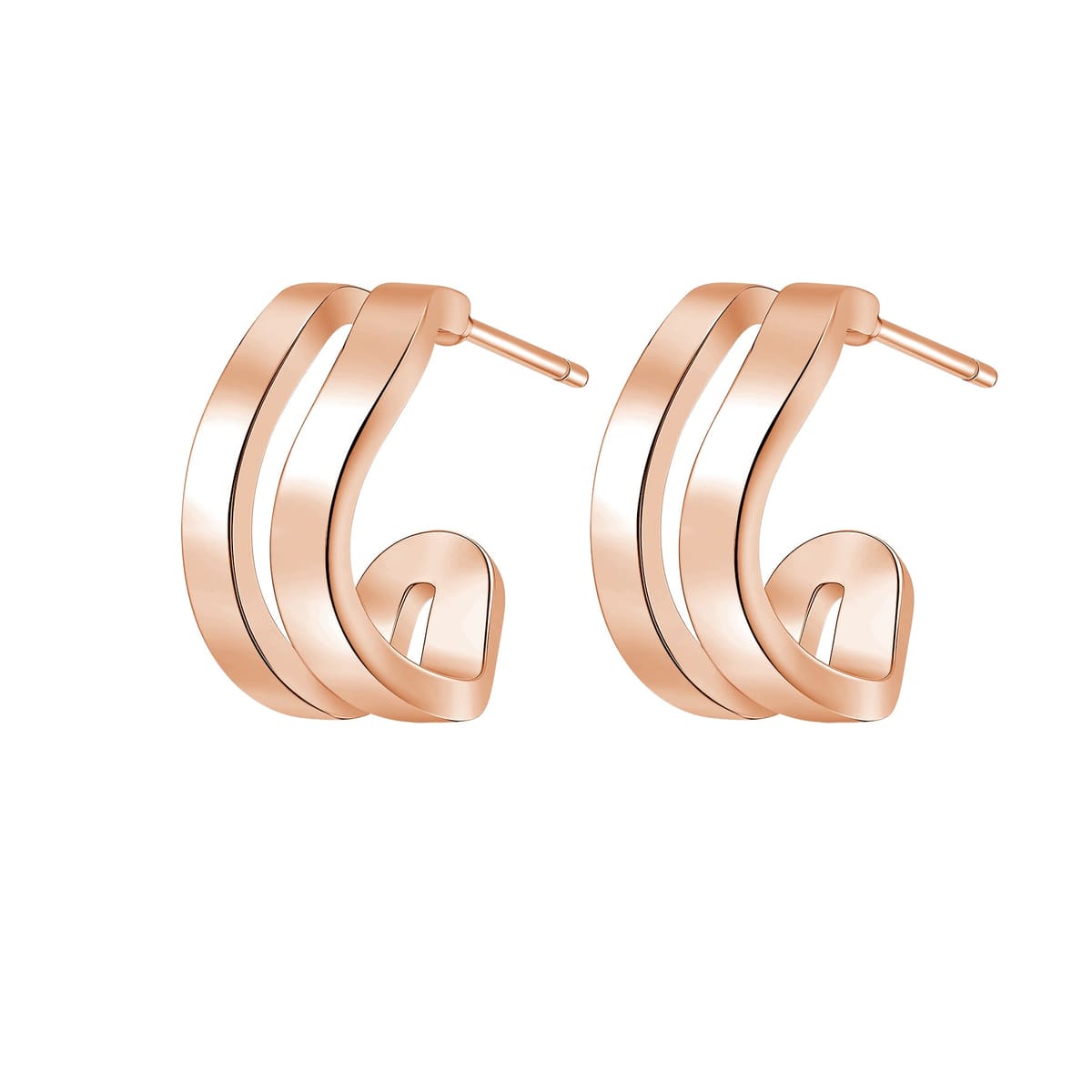Wave Hoop Earrings Waterproof