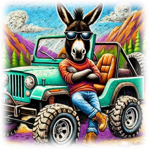 "Jeepin' - Leaning Cool" - ASScoozie Design on FrostBuddy Universal Buddy | A Sweet Sip