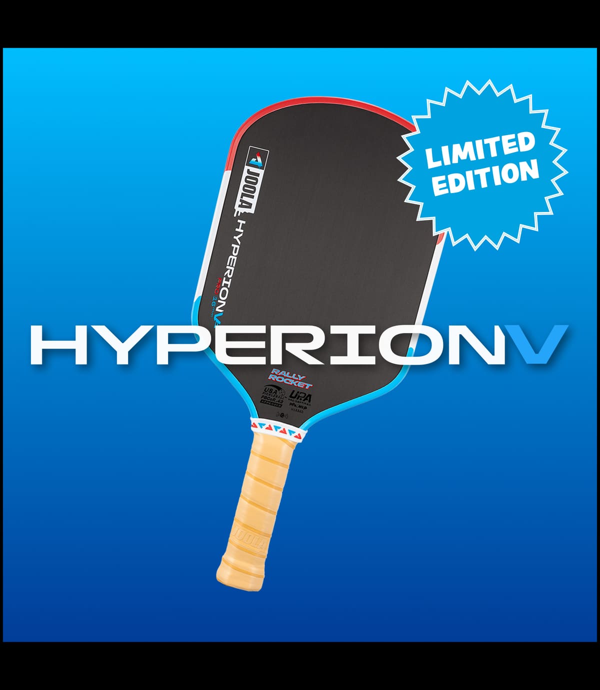 JOOLA Hyperion Pro V Rally Rocket Pickleball Paddle - 14mm