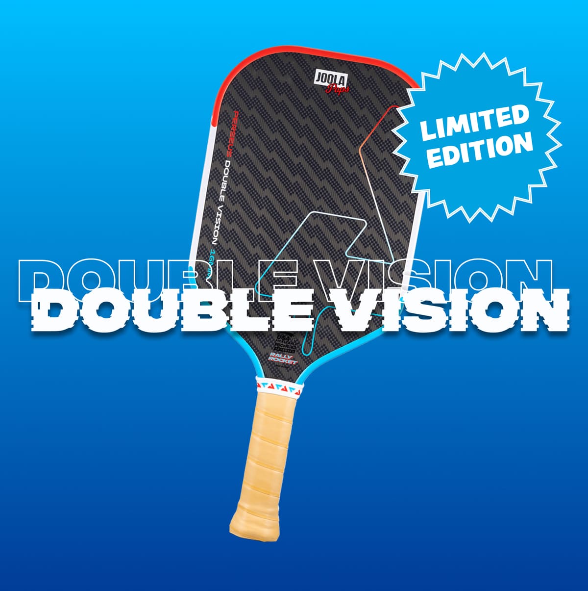 JOOLA Perseus Double Vision Rally Rocket Pickleball Paddle - 16mm