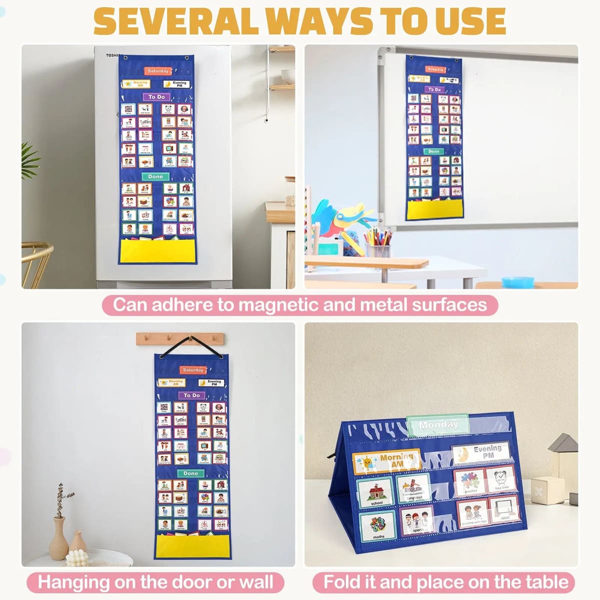132 Visual PECS Cards Weekly Behaviour Board for Autism & ADHD
