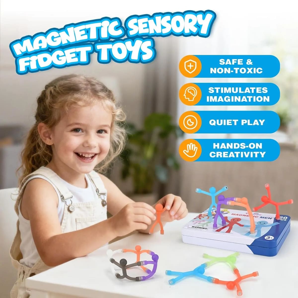 20 PCS Magnetic People Figures Toys for Kids