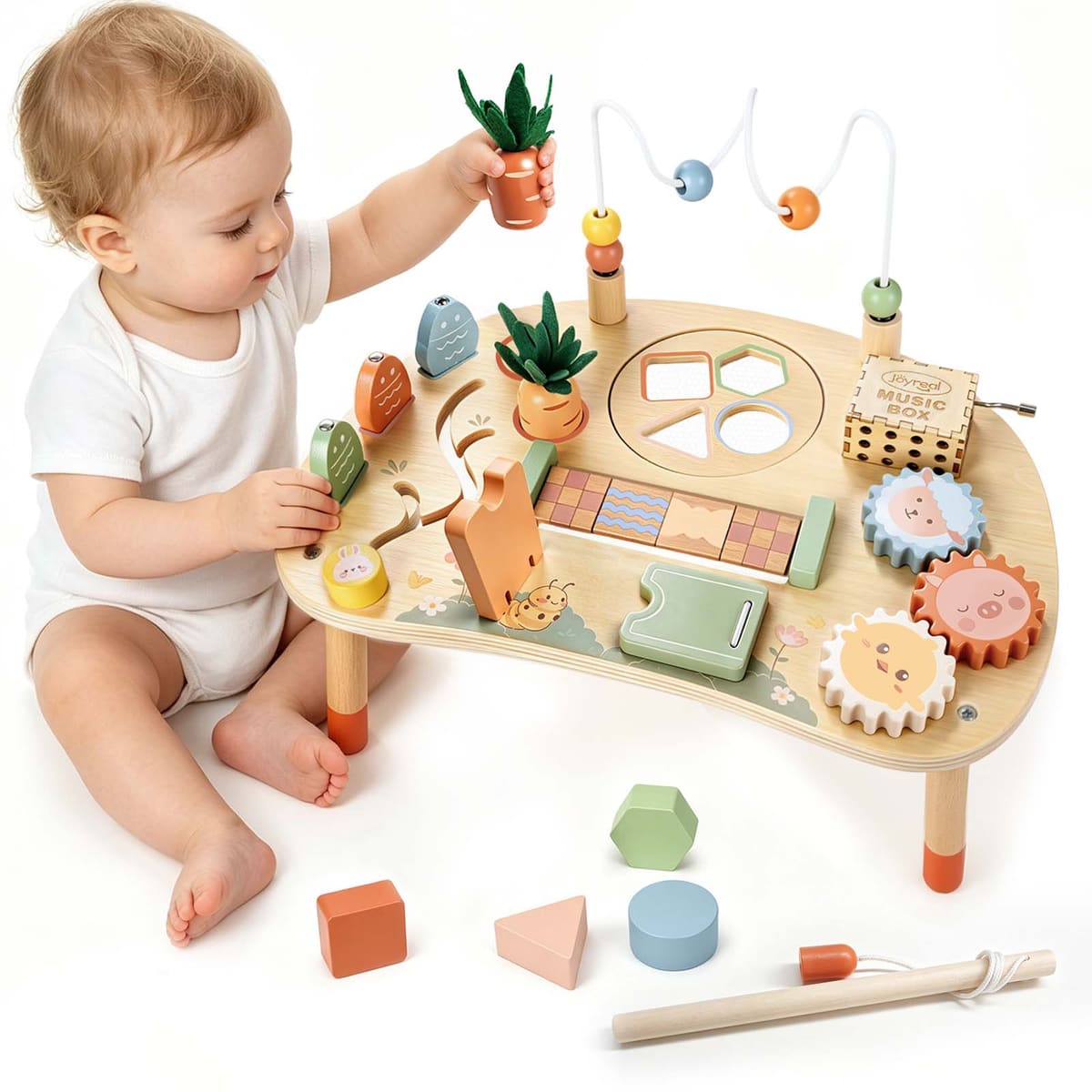 9-in-1 Wooden Activity Table Montessori Toys for Toddlers